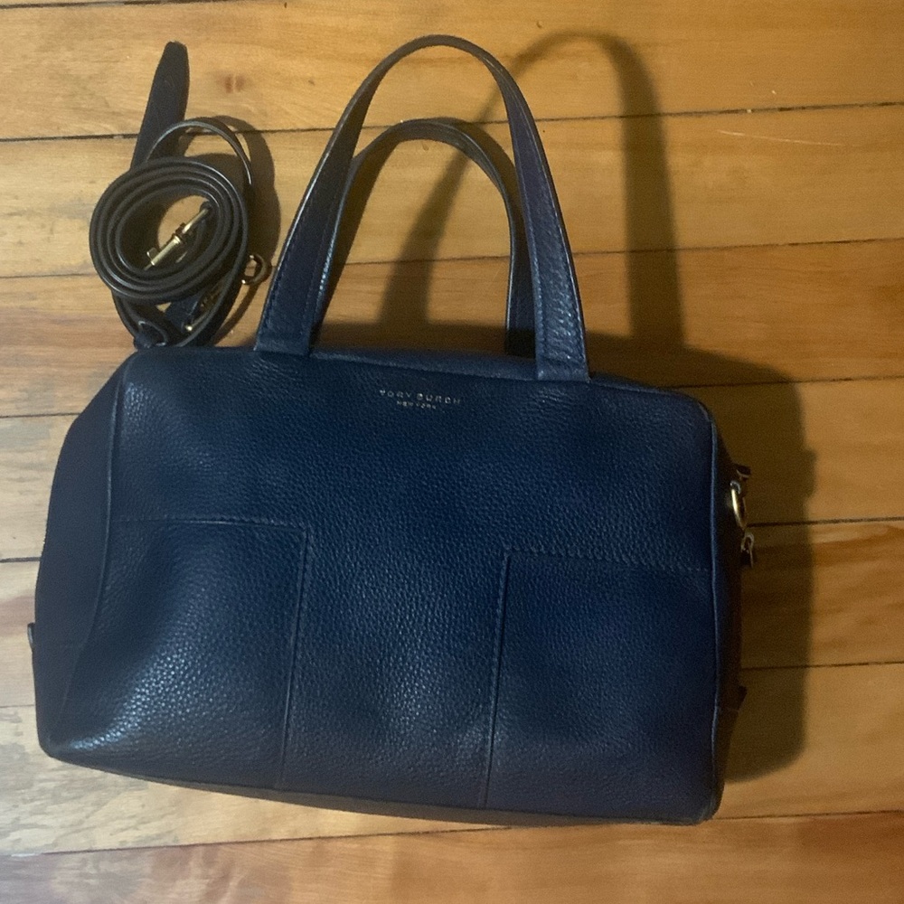 Tory Burch Navy Leather Handbag